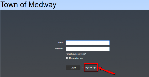 Blackboard Signup Button