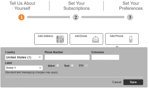 contact options