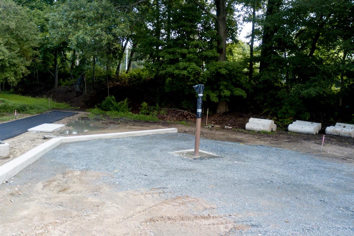 Choate Park playground construction, August, 2018