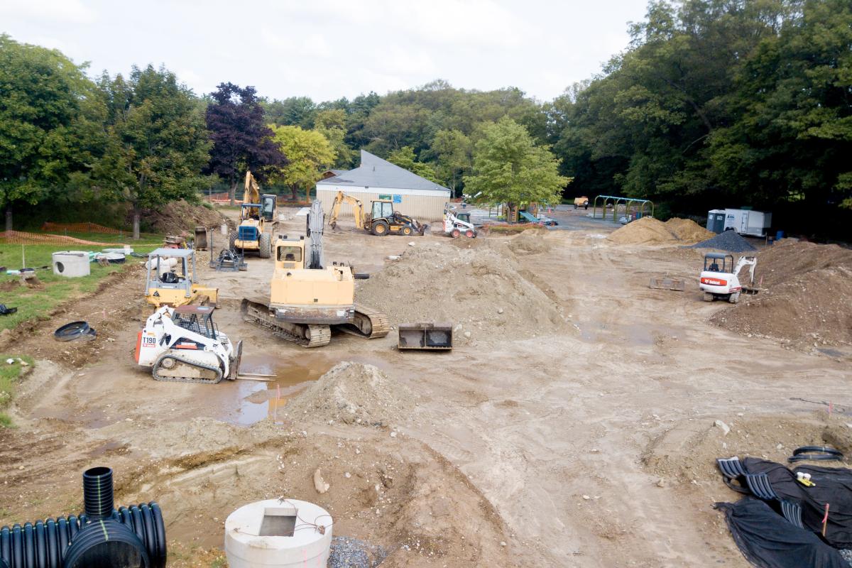 playground construction, August, 2018